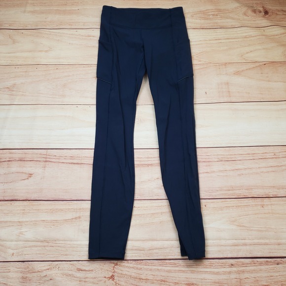 Lululemon Pants - Lululemon Speed Up Leggings Womens Size 4 Tight Navy Blue Running Yoga LW5CANS